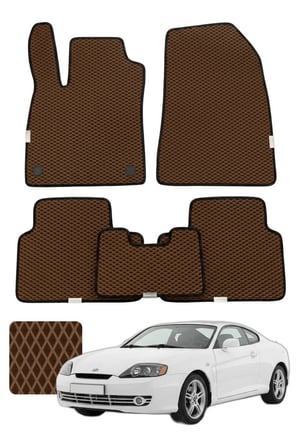 Hyundai Coupe Coupe 2001-2008 Özelleştirilebilir Premium Eva Oto Paspas Seti - Kahverengi