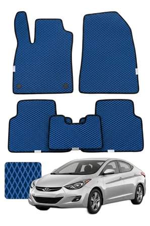 Hyundai Elantra 2010-2015 Özelleştirilebilir Premium Eva Oto Paspas Seti - Lacivert