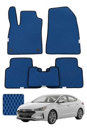 Hyundai Elantra 2020 ve sonrası Özelleştirilebilir Premium Eva Oto Paspas Seti - Lacivert