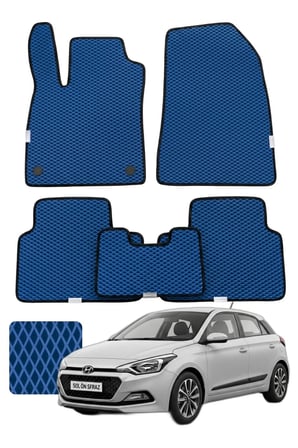 Hyundai i20 2014-2020 Özelleştirilebilir Premium Eva Oto Paspas Seti - Lacivert