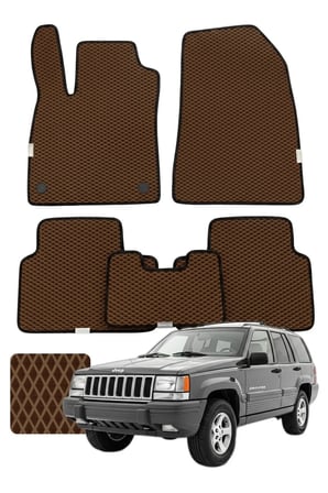 Jeep Grand Cherokee 1993-1998 Özelleştirilebilir Premium Eva Oto Paspas Seti - Kahverengi