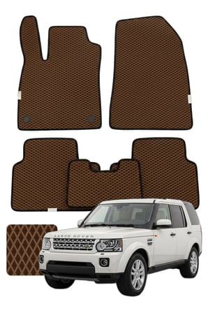 Land Rover Discovery 2009-2016 Özelleştirilebilir Premium Eva Oto Paspas Seti - Kahverengi