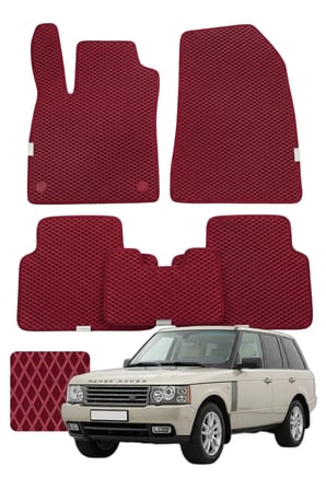 Land Rover Range Rover 2002-2012 Özelleştirilebilir Premium Eva Oto Paspas Seti - Bordo