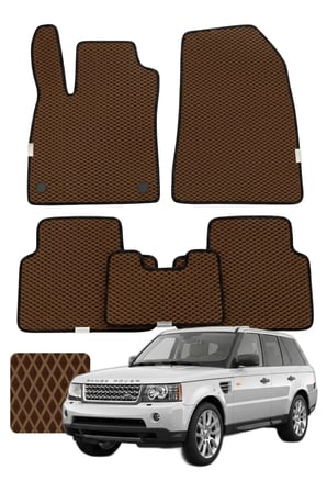 Land Rover Range Rover Sport 2005-2013 Özelleştirilebilir Premium Eva Oto Paspas Seti - Kahverengi