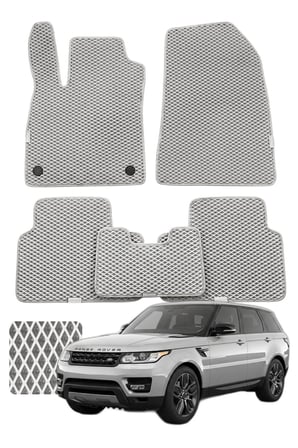 Land Rover Range Rover Sport 2013-2022 Özelleştirilebilir Premium Eva Oto Paspas Seti - Gri