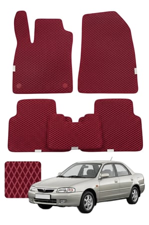 Mazda 323 Sedan 1994-1998 Özelleştirilebilir Premium Eva Oto Paspas Seti - Bordo