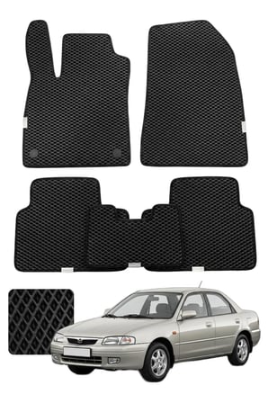 Mazda 323 Sedan 1994-1998 Özelleştirilebilir Premium Eva Oto Paspas Seti - Siyah