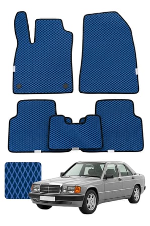 Mercedes 190 E 1982-1993 W201 Özelleştirilebilir Premium Eva Oto Paspas Seti - Lacivert