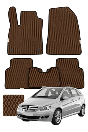 Mercedes B Serisi 2005-2011 W245 Özelleştirilebilir Premium Eva Oto Paspas Seti - Kahverengi