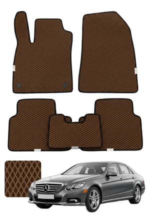 Mercedes E Serisi 2009-2016 W212 Özelleştirilebilir Premium Eva Oto Paspas Seti - Kahverengi