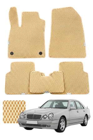 Mercedes E Serisi 1995-2003 W210 Özelleştirilebilir Premium Eva Oto Paspas Seti - Bej