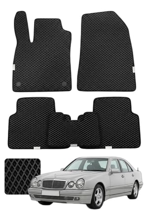 Mercedes E Serisi 1995-2003 W210 Özelleştirilebilir Premium Eva Oto Paspas Seti - Siyah