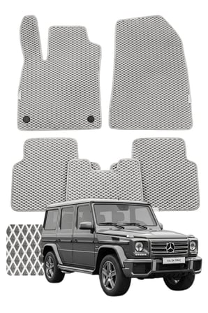 Mercedes G Serisi 1990-2018 W463 Özelleştirilebilir Premium Eva Oto Paspas Seti - Gri