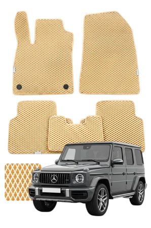 Mercedes G Serisi 2018 ve sonrası W463A Özelleştirilebilir Premium Eva Oto Paspas Seti - Bej