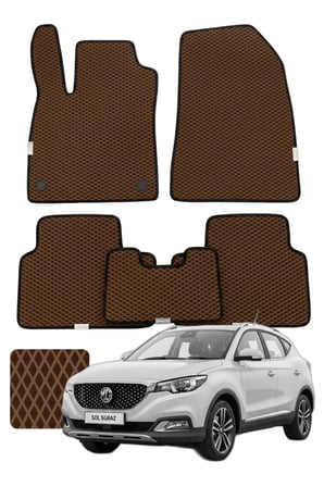 Mg ZS 2017 ve sonrası Özelleştirilebilir Premium Eva Oto Paspas Seti - Kahverengi