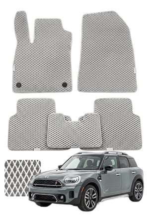 Mini Countryman 2023 ve sonrası Özelleştirilebilir Premium Eva Oto Paspas Seti - Gri