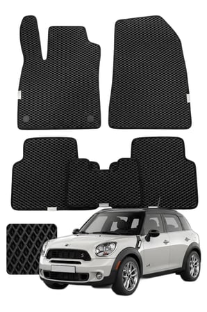 Mini Countryman HB 2010-2017 Özelleştirilebilir Premium Eva Oto Paspas Seti - Siyah