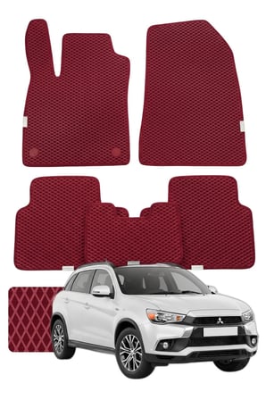 Mitsubishi ASX 2010-2021 Özelleştirilebilir Premium Eva Oto Paspas Seti - Bordo