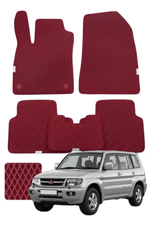 Mitsubishi Pajero Pinin 1998-2007 Özelleştirilebilir Premium Eva Oto Paspas Seti - Bordo