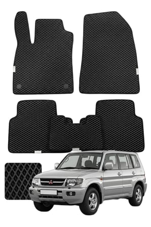 Mitsubishi Pajero Pinin 1998-2007 Özelleştirilebilir Premium Eva Oto Paspas Seti - Siyah