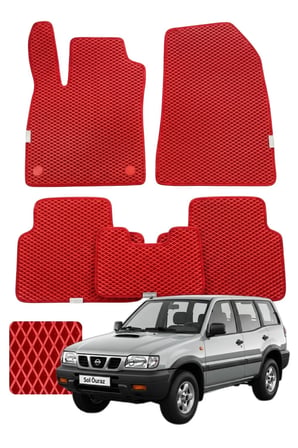 Nissan Terrano 1993-2006 Özelleştirilebilir Premium Eva Oto Paspas Seti - Kırmızı
