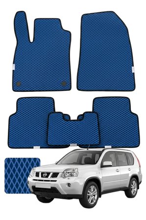 Nissan X-Trail 2007-2014 Özelleştirilebilir Premium Eva Oto Paspas Seti - Lacivert
