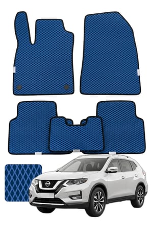 Nissan X-Trail 2014-2021 Özelleştirilebilir Premium Eva Oto Paspas Seti - Lacivert
