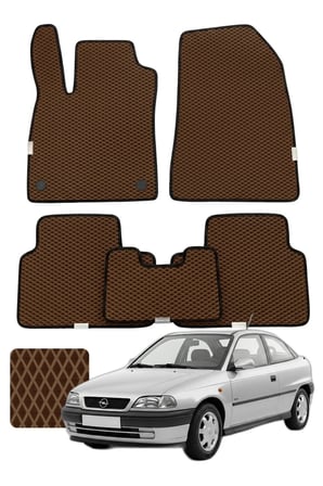 Opel Astra 1991-2000 Özelleştirilebilir Premium Eva Oto Paspas Seti - Kahverengi
