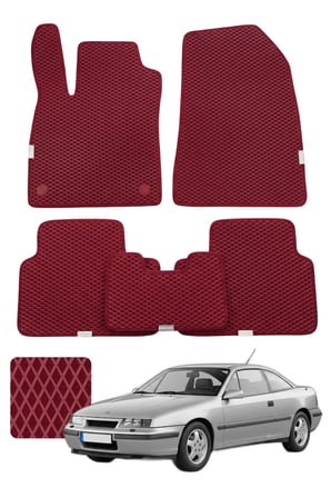 Opel Calibra 1989-1997 Özelleştirilebilir Premium Eva Oto Paspas Seti - Bordo