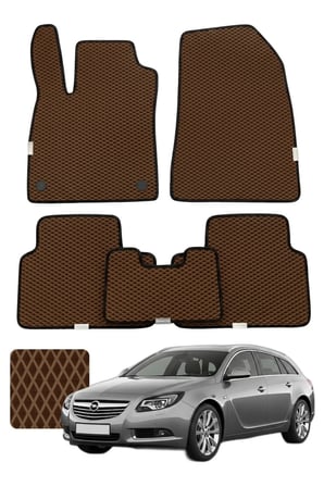 Opel insignia STW 2008-2017 Özelleştirilebilir Premium Eva Oto Paspas Seti - Kahverengi