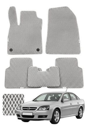 Opel Vectra 2002-2008 Özelleştirilebilir Premium Eva Oto Paspas Seti - Gri