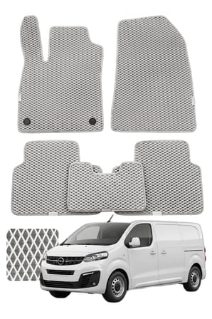 Opel Vivaro 2019 ve sonrası Özelleştirilebilir Premium Eva Oto Paspas Seti - Gri