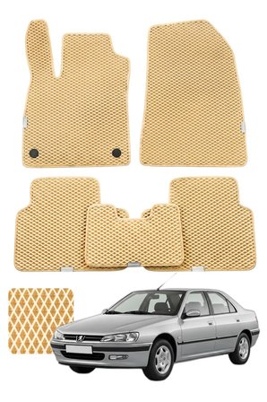 Peugeot 406 1995-2004 Özelleştirilebilir Premium Eva Oto Paspas Seti - Bej