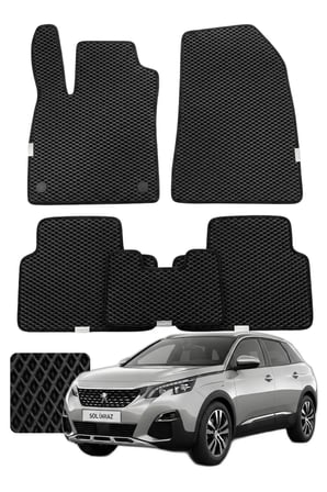 Peugeot 5008 2017-2023 Özelleştirilebilir Premium Eva Oto Paspas Seti - Siyah