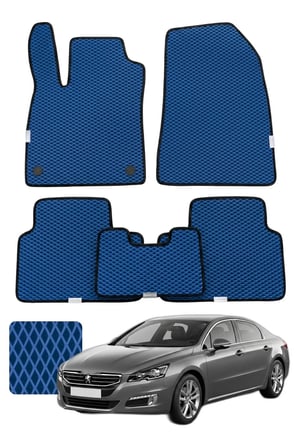 Peugeot 508 2010-2018 Özelleştirilebilir Premium Eva Oto Paspas Seti - Lacivert