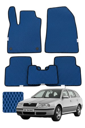Skoda Octavia STW 1996-2010 Özelleştirilebilir Premium Eva Oto Paspas Seti - Lacivert