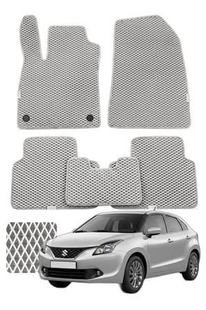 Suzuki Baleno 2015-2022 Özelleştirilebilir Premium Eva Oto Paspas Seti - Gri