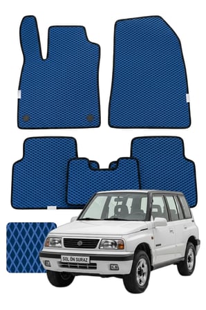 Suzuki Vitara 1988-1998 Özelleştirilebilir Premium Eva Oto Paspas Seti - Lacivert