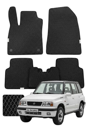 Suzuki Vitara 1988-1998 Özelleştirilebilir Premium Eva Oto Paspas Seti - Siyah