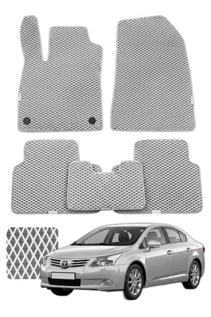 Toyota Avensis 2008-2018 Özelleştirilebilir Premium Eva Oto Paspas Seti - Gri