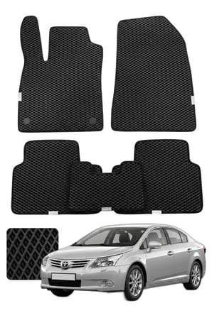 Toyota Avensis 2008-2018 Özelleştirilebilir Premium Eva Oto Paspas Seti - Siyah