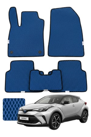 Toyota C-HR 2023 ve sonrası Özelleştirilebilir Premium Eva Oto Paspas Seti - Lacivert