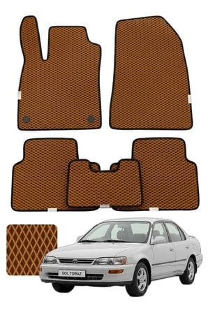 Toyota Corolla Sedan 1993-1998 Özelleştirilebilir Premium Eva Oto Paspas Seti - Taba