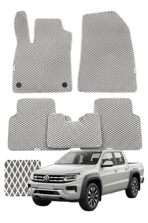 Volkswagen Amarok 2023 ve sonrası - Özelleştirilebilir Premium Eva Oto Paspas Seti - Gri