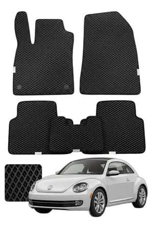 Volkswagen Beetle 2011-2019 A5 Özelleştirilebilir Premium Eva Oto Paspas Seti - Siyah