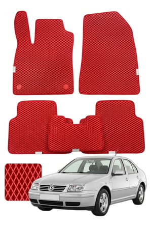 Volkswagen Bora 1998-2005 1J Özelleştirilebilir Premium Eva Oto Paspas Seti - Kırmızı