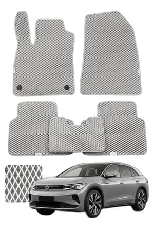 Volkswagen iD.6 2021 ve sonrası - Özelleştirilebilir Premium Eva Oto Paspas Seti - Gri