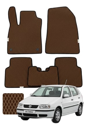 Volkswagen Polo 1994-2002 Mk3 Özelleştirilebilir Premium Eva Oto Paspas Seti - Kahverengi