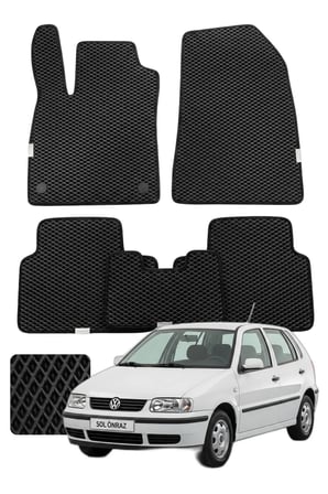 Volkswagen Polo 1994-2002 Mk3 Özelleştirilebilir Premium Eva Oto Paspas Seti - Siyah