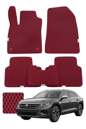 Volkswagen Tayron 2024 ve sonrası - Özelleştirilebilir Premium Eva Oto Paspas Seti - Bordo
